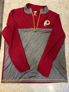 NFL Team Apparel Quarter-Zip Jacket - Burgundy & Yellow